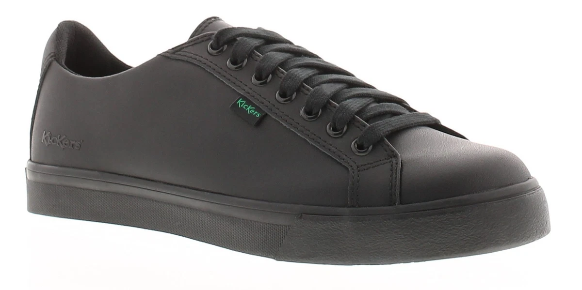 KICKERS KICKFUN, Scarpe con Lacci Unisex-Bambini, Noir Jaune, 29 EU