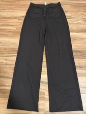 Halara DayStretch High Waisted Pockets Straight Leg Casual Pants Women MT Black