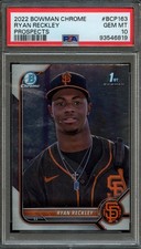 BB - 2022 - BOWMAN CHROME - PROSPECTS - #BCP163 - RYAN RECKLEY - PSA 10