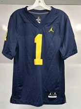 Nike Jordan University Michigan Wolverines Football Jersey 1 Men s S, EUC
