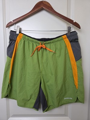 Patagonia Shorts Mens Large Navy Blue Red Strider Pro 7'' Running Athletic Gym