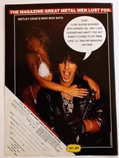 MOTLEY CRUE ~NIKKI SIXX~1988 RIP MAGAZINE SUBSCRIPTION ORDER FORM CLIPPING PINUP
