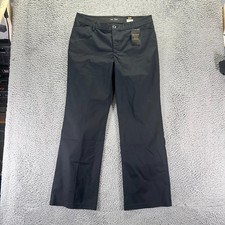 Lee Flex Motion Pant Womens 16 Black Cotton Dress Straight Leg Formal Business