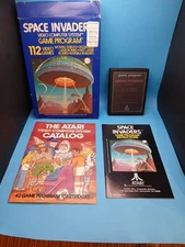 Atari 2600 Space Invaders COMPLETE CIB w/Blue Box, Manual, Game Tested