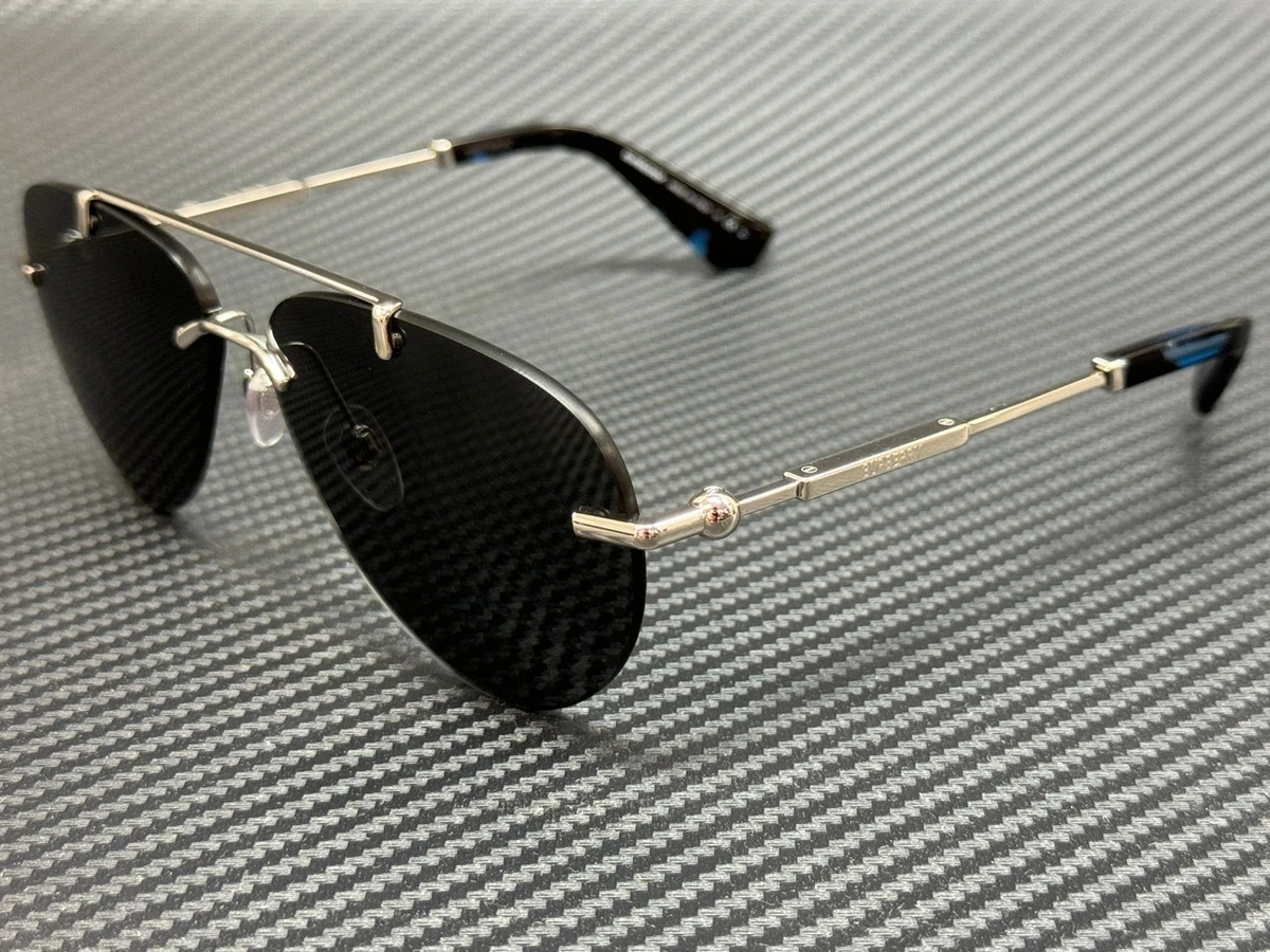 Burberry 3089 Silver & Black Aviator Sunglasses FRAMES ONLY BE3020M 1003/87 Burberry Aviator Silver Luxury Sunglasses  main image 2