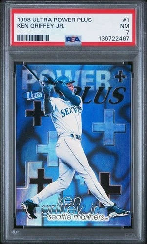 Ken Griffey Jr. baseball card PSA 7 Near Mint 1998 Ultra Power Plus Mariners HOF
