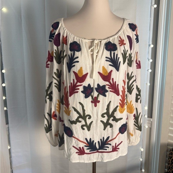 Grace Elements Multicolor Embroidered Blouse Medi… - image 1