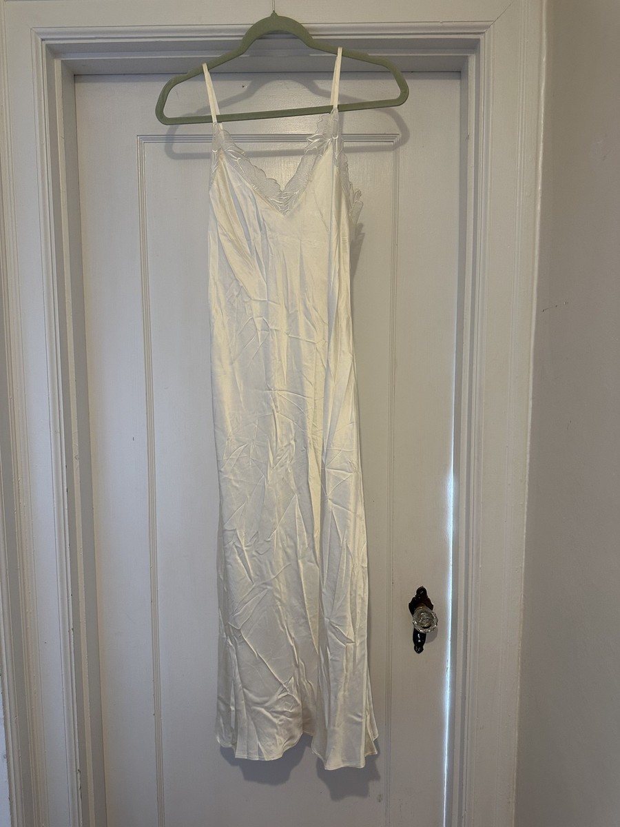 Bridal Intimissimi Natural Silk Slip Dress Lace Trim Ivory | eBay