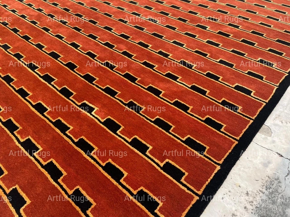 Hand-Tufted Wool Rug 9×12 ft - Nordic Knots  Design, Handmade Area Rug - Image 2 of 4