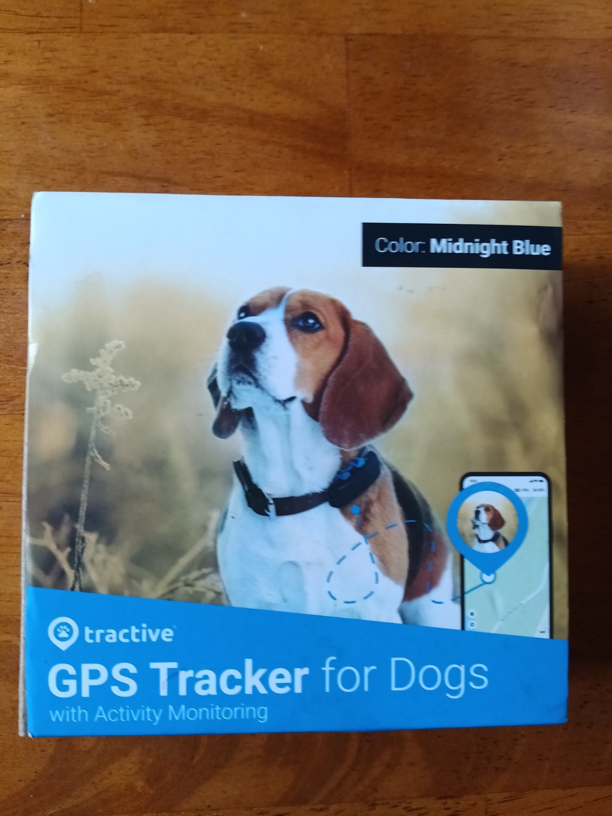 NIB New Tractive GPS Tracker for Dogs w/ Activity Monitoring Midnight Blue