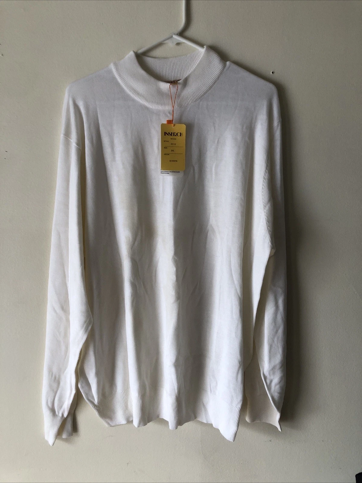 Inserch Linen Long Sleeve Turtleneck White