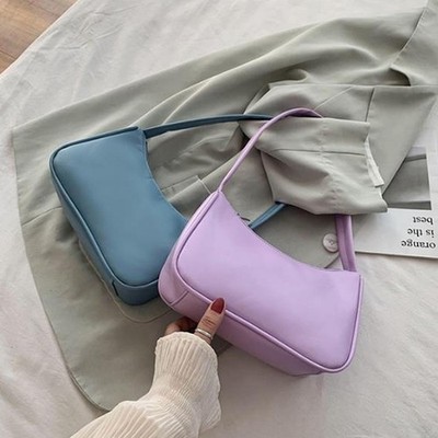Vintage Retro Totes Handtasche Leder kleine subaxilläre Tasche MiniUmhängetasche