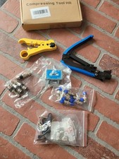 RG6 Compression Tool Coax Cable Crimper Kit RG6 RG11 RG59. 14 Pieces. Used.