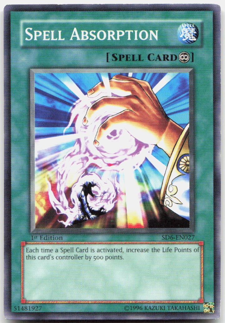Spell Absorption SD6-EN027 Structure Deck: Spellcaster's Judgment 1st Edition MP