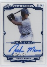 2019 Leaf Trinity Clear Auto Blue 15/45 Joshua Mears #CA-JM1 Auto i6j