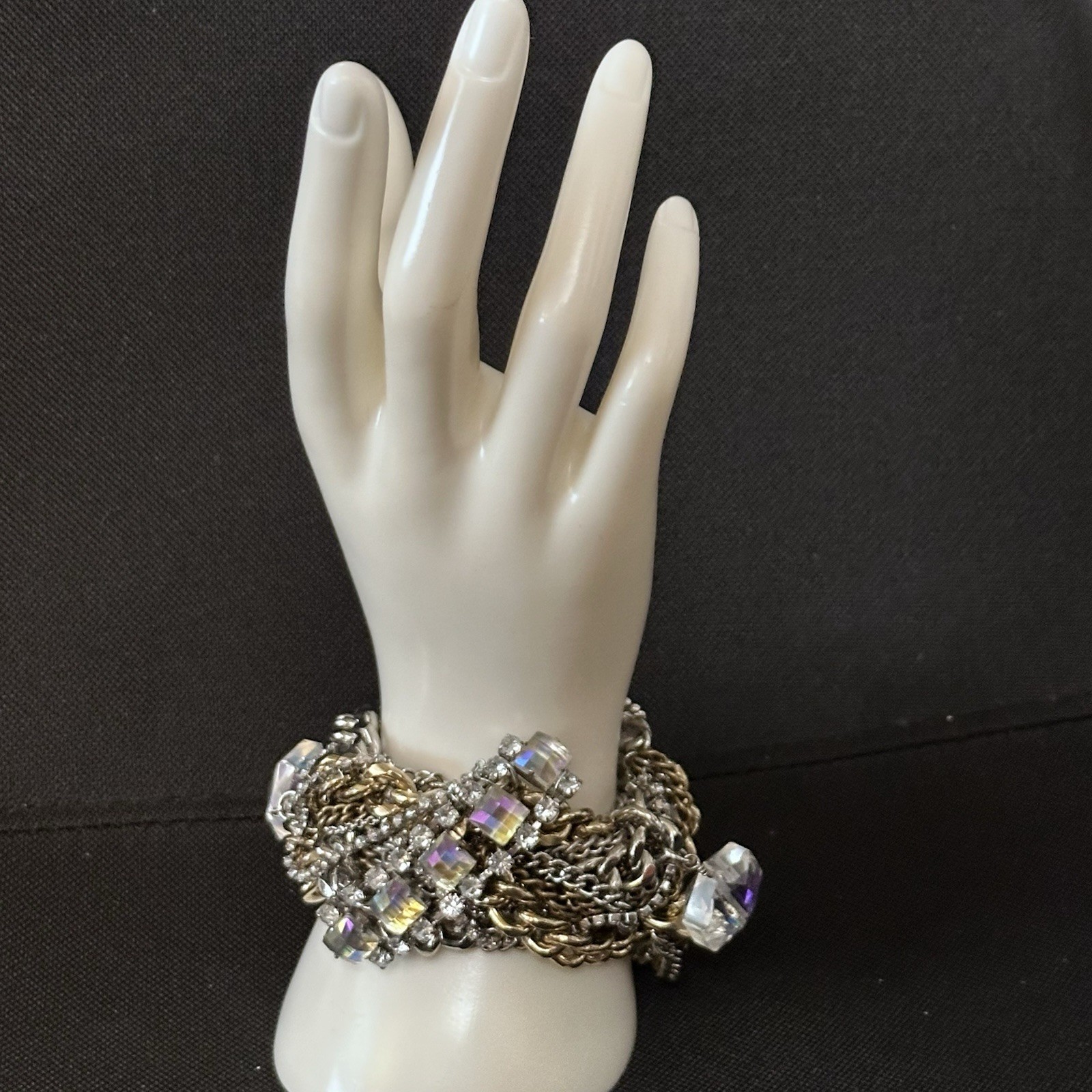 Handmade Bracelet Statement Multi Strand Chain Re… - image 14