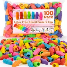 Pencil Erasers Assorted Colors Toppers for School Students Teachers