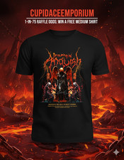 24- Drowning in Anguish. ANGEL APPAREL. Medium Unisex Tee-Shirt & Raffle