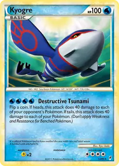 Kyogre - 12/95 - Pokemon Call of Legends Holo Card NM