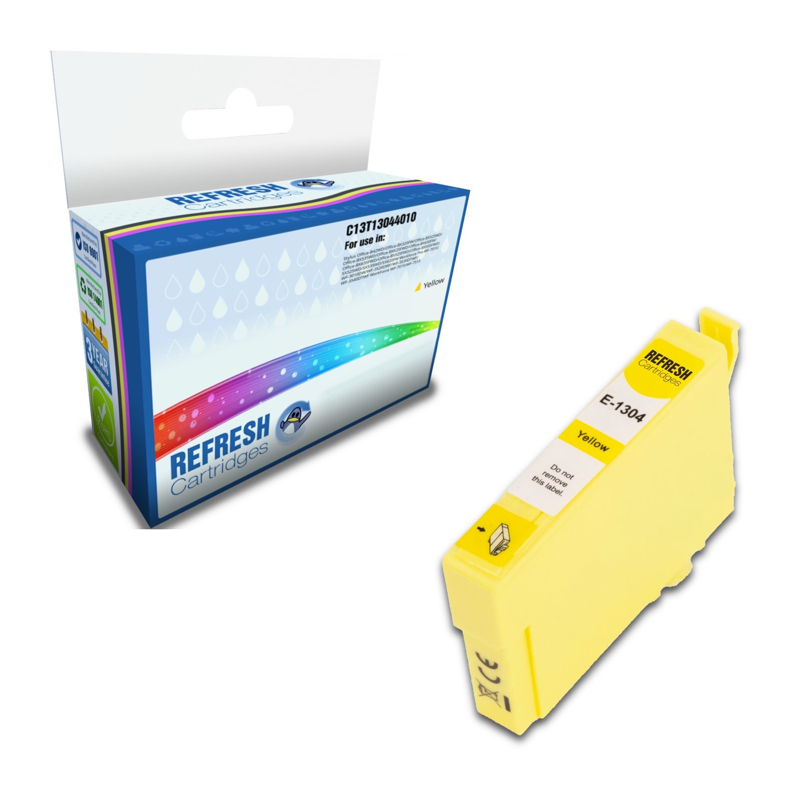 Refresh Cartridges Yellow T1304 Ink Compatible With Epson Printers