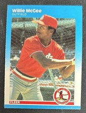 1987 Fleer Willie McGee UER Baseball Card #304 Cardinals OF VG O/C