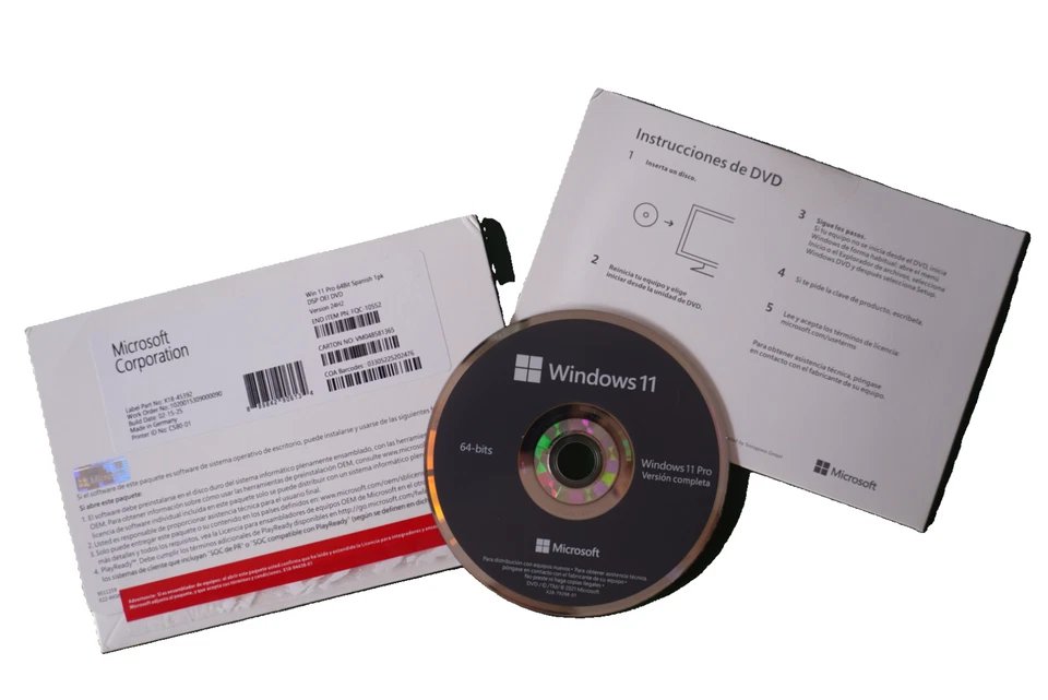 1 Licencia Permanente Microsoft Windows 11 Home 64 Bit Español 1PK DSP OEI DVD - Immagine 2 di 2