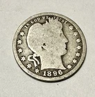 1896 Barber Quarter. 90% Silver. Good Condition. Charity Auction. ￼