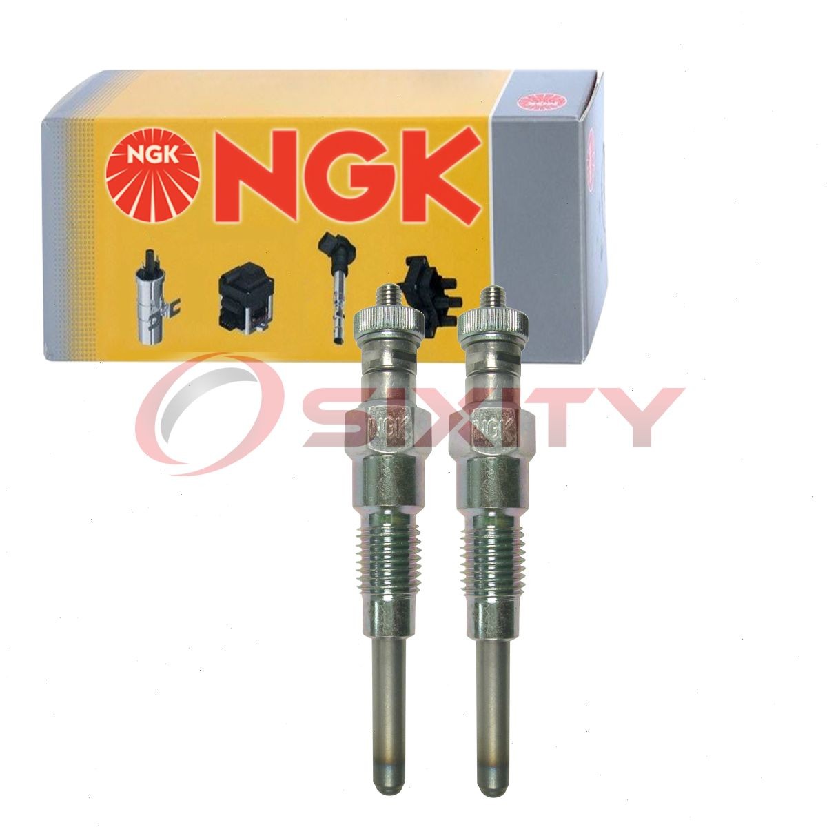 2 pc NGK 3238 Y-709R Glow Diesel Glow Plugs for 16241-6551-2 Ignition nh
