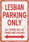 Kexle Tin Metal Signs Home Décor 8x12 Lesbian Parking ONLY Vintage Wall Decor Ar