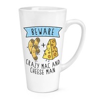 Beware VerrüCkte Mac Und KäSe Mann 483Ml Groß Latte Becher Tasse Lustiger Witz