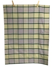 Ralph Lauren Vintage 1990s Tan and Green Plaid Rectangular 32x24 Pillow Sham