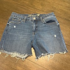Seven7 Distressed Blue Jean Shorts