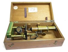 Double Pillar Hartnack-like Microscope Circa 1875
