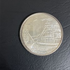 1986 Liberty Ellis Island 1 Oz .999 Fine Silver Round Twin Towers TONED RARE ? 95.00 per troy oz