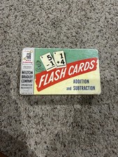 Vintage 1950s Milton Bradley Addition  Subtraction Flash Cards Complete Set 83