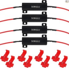 4pcs 50w 6 Ohm Led Load Resistors To Fix Fast Blink Error Code For Turn Signal