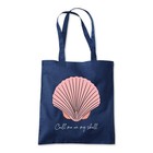 Call Me On My Shell Seashell Tote Shopping Beach Shopper Bag