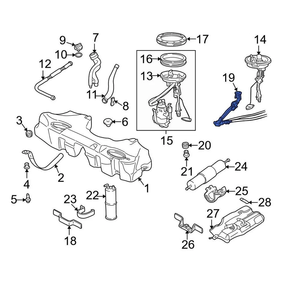 For BMW 540i 1997-2003 BMW 16146752368 Electric Fuel Pump Foto 3 de 3
