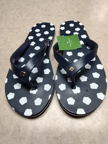 Infradito slipon Kate Spade nuove con etichetta blu navy taglia 9 Medium 