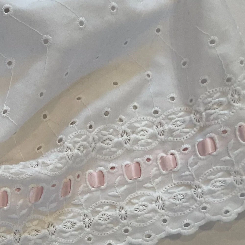 VTG B.T. Kids Girl's White Ruffle Eyelet Embroidered Floral Dress, 6-9 mos. - Image 4 of 4