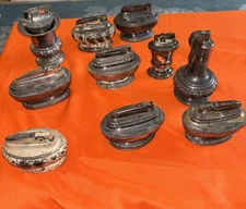 10 vintage untested Ronson lighters - Decanter,Queen Anne,Mayfair Untested