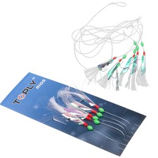 5Pcs Mackerel Feathers Bass Cod Fishing Lures...