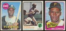 Lot of 3 Diff. Roberto Clemente Topps Baseball Cards 1965 1969 1973 NM-MT