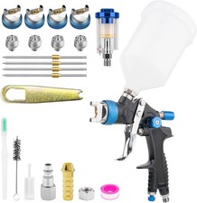 HVLP Spray Gun Kits Gravity Feed Air Paint Gun with 1.4/1.7/2.0//2.5 mm Nozzles