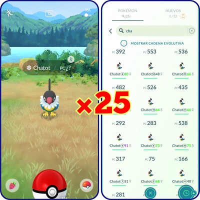 Regional: (×25) Non-Shiny Chatot | Tra de Go | Chance of Lucky!