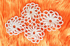 4Pcs/Lot Vintage Handmade Crochet Lace Doilies Round Table Mat Coasters