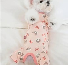 Hundebody OP-Body Allergiebody  Schlafanzug Hundelanges Halbes Bein Rose