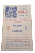 ENGLAND V SCOTLAND - WARTIME INTERNATIONAL - 4/10/1941 - COPY