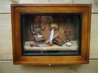 Telefon 3D Bilderbox hat Pfeife Schiff Malbücher Holzrahmen Geschenk