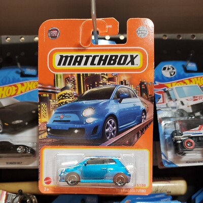 Matchbox toy car 2022' Mix C 11/100 - 2019' Fiat 500 Turbo blue MIP